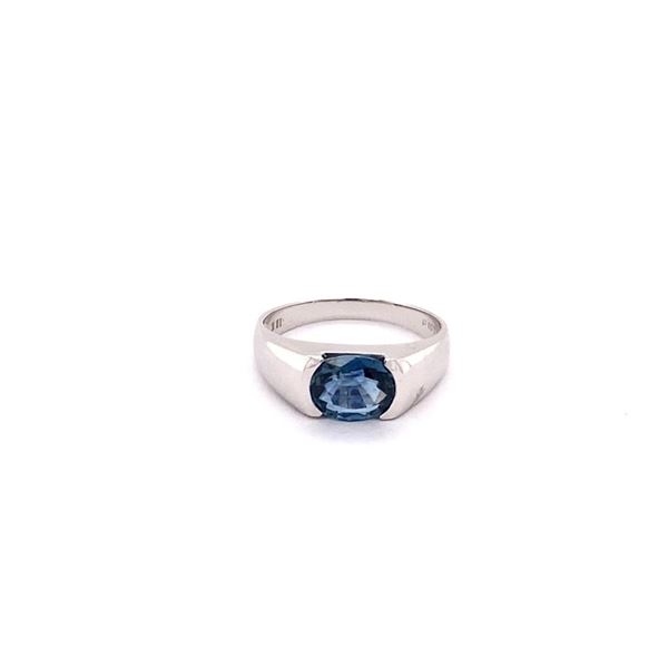 2.53ct Blue Sapphire 18K WG 6.38gm Ring