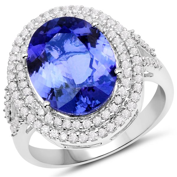 4.89ct Tanzanite 14K White Gold Ring