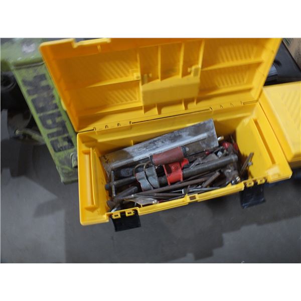 Yellow Tool Box W/ Assorted Tools