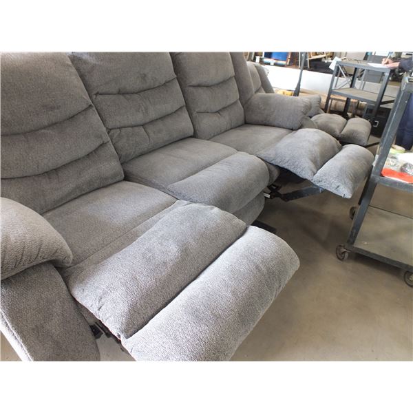 Grey Sofa w/ Recliners & Recliner Sofa Chair