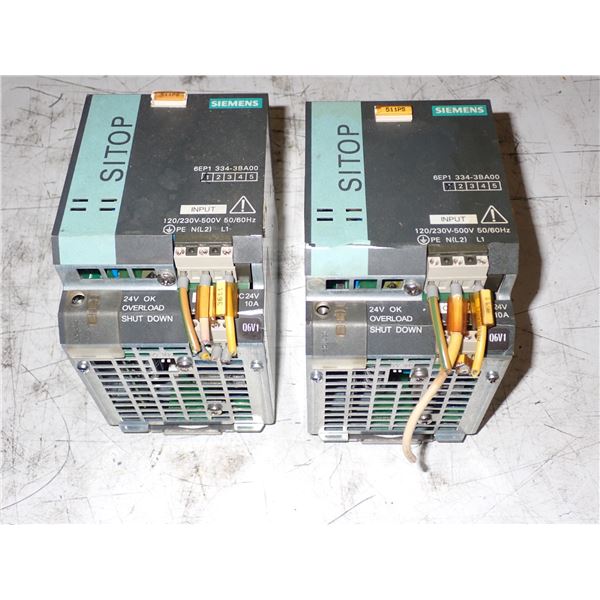 (2) Siemens #6EP1 334-3BA00 Power Supplies