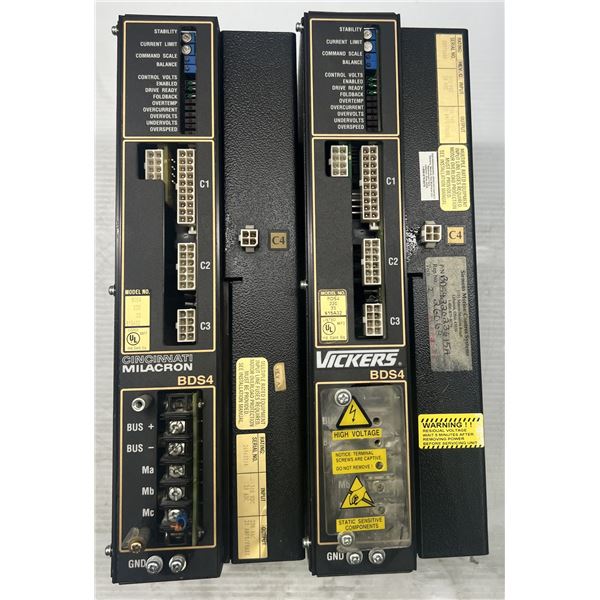 (2) Cincinnati Milacron #BDS4 220 23 615A32 Servo Drives