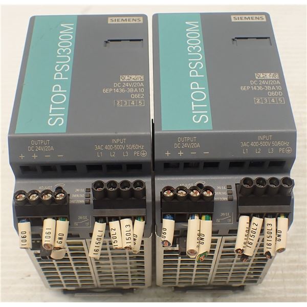 (2) Siemens #6EP1436-3BA10 SITOP PSU300M Power Supply