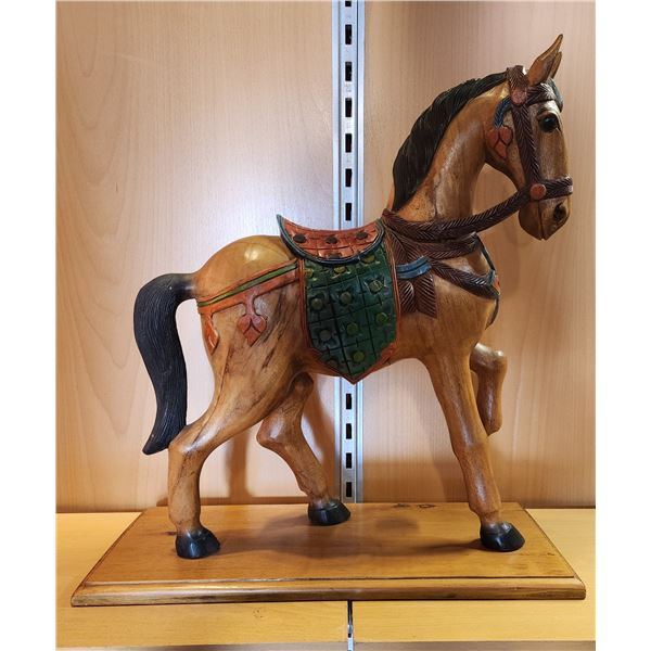 Solid Wood Vintage Horse