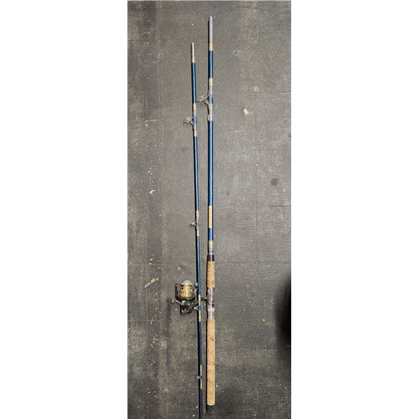 10' Antique Fishmaster Fishing Rod and Reel