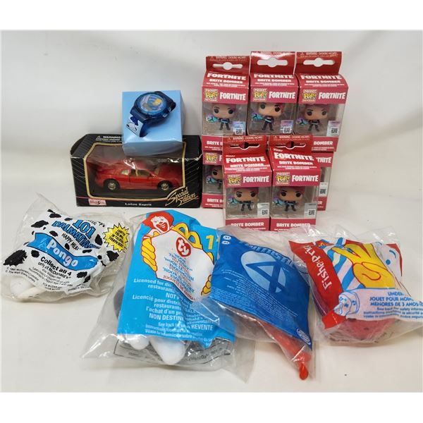 Assorted McDonald's and Fortnight Toys
