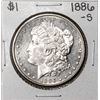Image 1 : 1886-S $1 Morgan Silver Dollar Coin