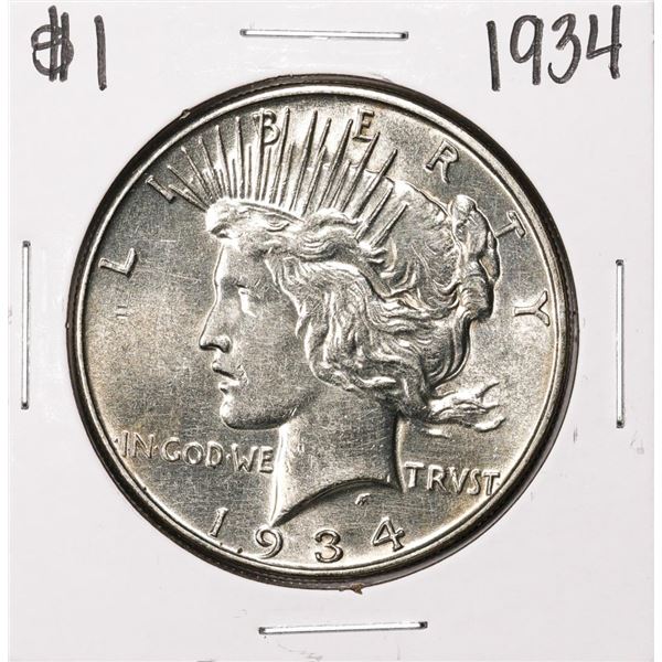 1934 $1 Peace Silver Dollar Coin