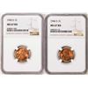 Image 1 : Lot of 1945-S & 1946-S Lincoln Wheat Cent Coins NGC MS67RD
