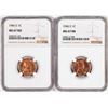 Image 1 : Lot of (2) 1946-S Lincoln Wheat Cent Coins NGC MS67RD