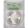 Image 1 : 1881-S $1 Morgan Silver Dollar Coin PCGS MS65 Old Green Holder