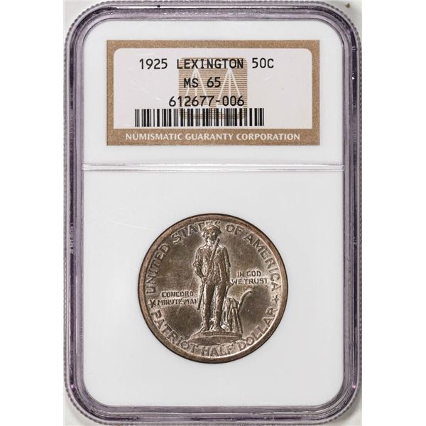 1925 Lexington Commemorative Half Dollar Coin NGC MS65