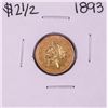 Image 1 : 1893 $2 1/2 Liberty Head Quarter Eagle Gold Coin