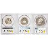 Image 2 : Set of 3 1976-S Proof Quarter, Half Dollar, Eisenhower Dollar Silver Coins PCGS PR69DCAM