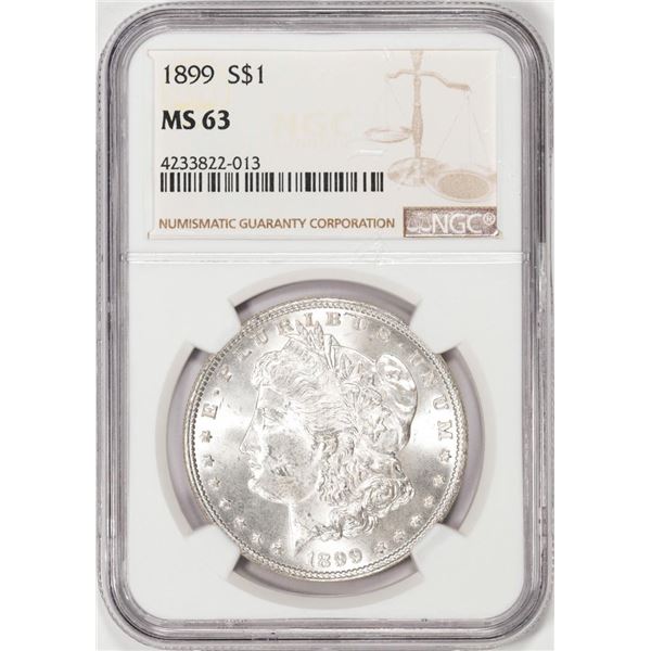 1899 $1 Morgan Silver Dollar Coin NGC MS63