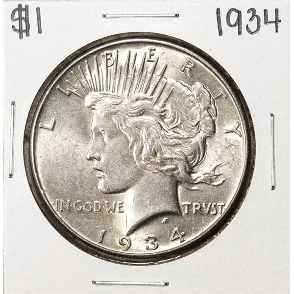 1934 $1 Peace Silver Dollar Coin