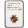 Image 1 : 1983 Doubled Die Reverse Lincoln Memorial Cent Coin NGC MS65RD