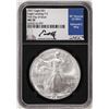 Image 1 : 2021 Type 2 $1 American Silver Eagle Coin NGC MS70 FDOI Edmund Moy Signature