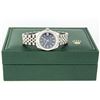 Image 7 : Rolex Ladies Midsize Stainless Steel Blue Index Datejust Wristwatch With Rolex Box