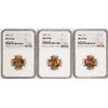 Image 1 : Lot of (3) 1941 Lincoln Wheat Cent Coins NGC MS67RD