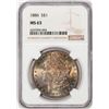 Image 1 : 1886 $1 Morgan Silver Dollar Coin NGC MS63 Amazing Toning