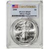 Image 1 : 2000 $1 American Silver Eagle Coin PCGS MS69 First Strike