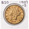 Image 1 : 1907 $20 Liberty Head Double Eagle Gold Coin