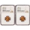 Image 1 : Lot of 1937-D & 1938-D Lincoln Wheat Cent Coins NGC MS67RD