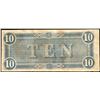 Image 2 : 1864 $10 Confederate States of America Note