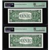 Image 2 : Consecutive 1957 $1 Silver Certificate Star Notes Fr.1619* PMG Superb Gem Unc. 68EPQ*