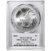 Image 2 : 2021 Type 2 $1 American Silver Eagle Coin PCGS MS70 Damstra Signature First Strike