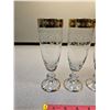 Image 2 : Set of 6 vintage gold rimmed glasses (etched)