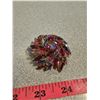 Image 3 : broach - red & pink stones - marked "Lugano Switzerland" good shape