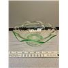 Image 1 : Fluted green depression glass bowl - 8.25" diameter