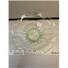 Image 3 : Fluted green depression glass bowl - 8.25" diameter