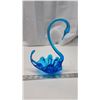 Image 1 : alta blue glass swan vase