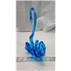 Image 3 : alta blue glass swan vase