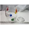 Image 4 : Clear glass, painted accents cookie jar