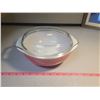 Image 1 : 2 qt red pyrex casserole dish, with lid