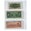 Image 3 : Binder of 6 Canadian bills - 1900 25 cent shinplaster, 1937 $1, 1954 $2, 1972 $5, 1954 $10 and 1979 