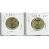 Image 1 : 2x 2023 Canadian Elsie MacGill loonies - colored and uncolored