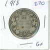 Image 1 : 1918 Canadian 50 cent coin