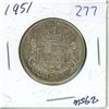 Image 1 : 1951 Canadian 50 cent coin