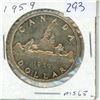 Image 1 : 1959 Canadian silver dollar coin