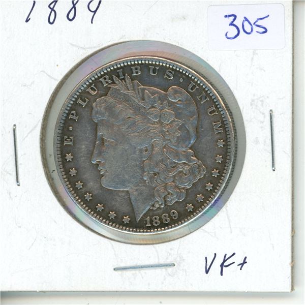 1889 USA Morgan silver dollar