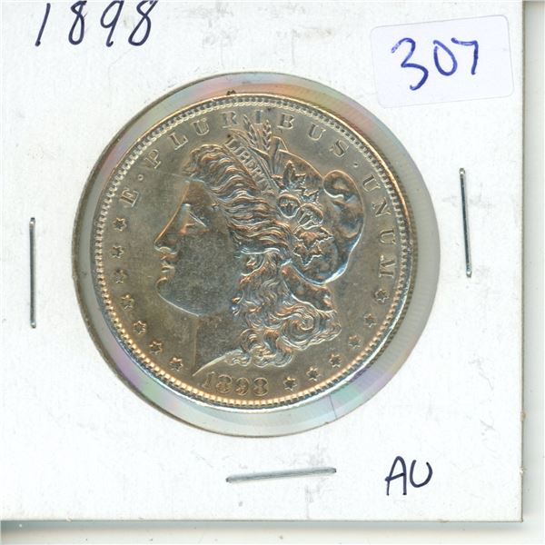 1898 USA Morgan silver dollar