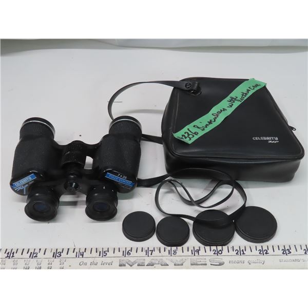 Binoculars with case