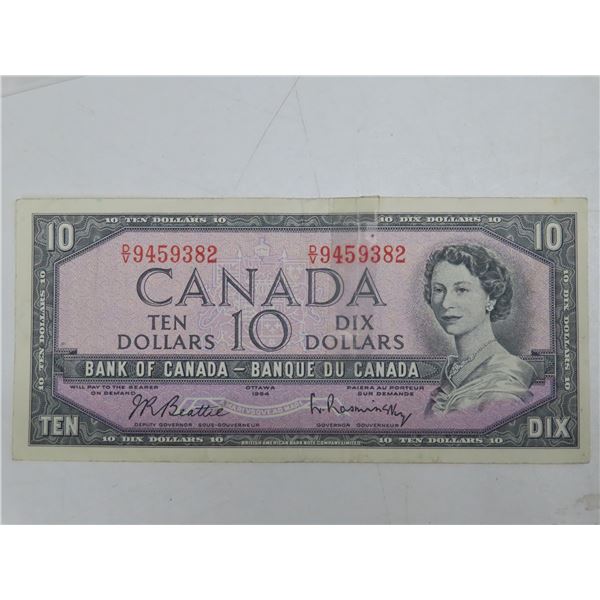 1954 Canadian $10 bank note