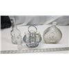 Image 1 : Glass Whiskey Decanters + Shot Glasses with Stand