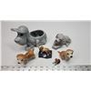 Image 1 : 6 Ceramic Dog Ornaments, 1 from Saskatoon 1971